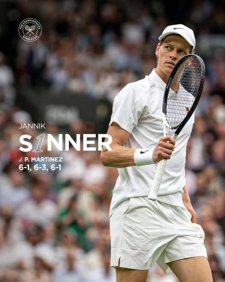 拉沃尔杯轻取温网，辛纳高光表现